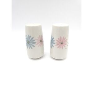 Vintage Franciscan Maytime Salt And Pepper Shakers AS - IS pink Blue Flowers